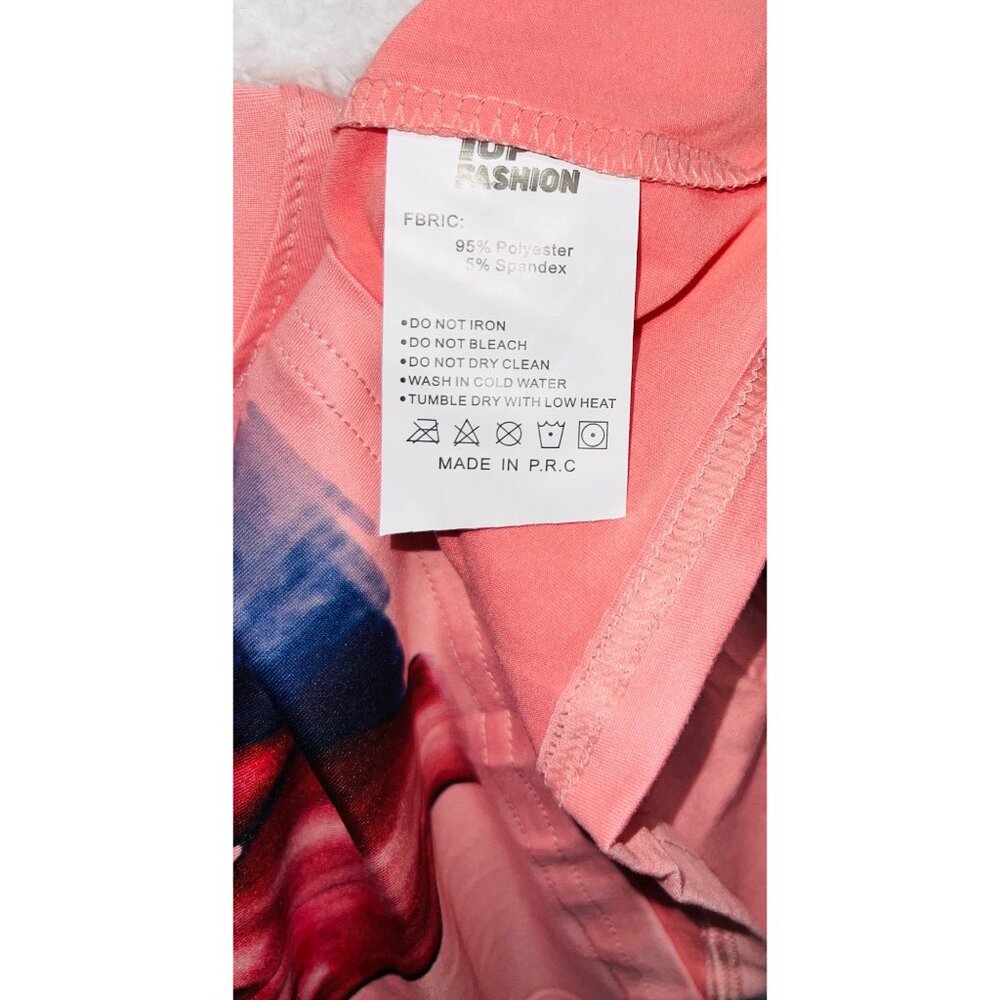 Misses Medium “Good Shoes Take You Good Places” Graphic Tee Pink Polyester Blend - Picture 5 of 7